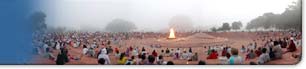 The dawfire in Auroville